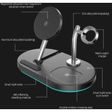 S20 4 in 1 15W Multifunctional Magnetic Wireless Charger with Night Light & Holder for Mobile Phones / AirPods(White)