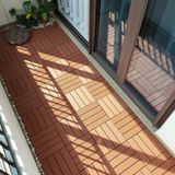 Outdoor kunststof hout waterdichte anti-corrosie splicing vloer (abrikoos geel)
