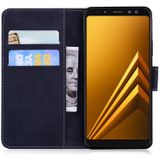 Voor Samsung Galaxy A8 (2018) Tiger Embossing Pattern Horizontale Flip Lederen Case met Holder & Card Slots & Wallet(Zwart)