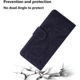 Voor Samsung Galaxy A8 (2018) Tiger Embossing Pattern Horizontale Flip Lederen Case met Holder & Card Slots & Wallet(Zwart)