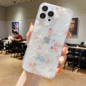 For iPhone 13 Pro Fresh Small Floral Epoxy TPU Phone Case(D01)