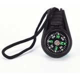 50 PC'S sleutelhanger mini kompas Gear Outdoor Camping wandelen Navigator Utility Gear Survival Pocket kompas tool (zwart)