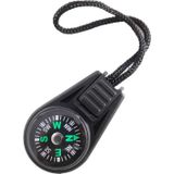 50 PC'S sleutelhanger mini kompas Gear Outdoor Camping wandelen Navigator Utility Gear Survival Pocket kompas tool (zwart)
