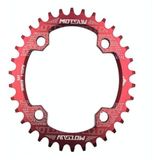 MOTSUV ronde smalle brede Chainring MTB fiets 104BCD tand plaat onderdelen elliptische plaat 36T (rood)