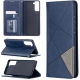 Voor Samsung Galaxy S30 Plus Rhombus Textuur Horizontale Flip Magnetic Leather Case met Holder & Card Slots(Blauw)