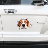 4 Stks Persoonlijkheid Puppy 3D Auto Stickers Waterdichte Auto Body Block Scratches Simulation Stickers (Pugs)