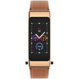 K50 1 08 inch leren band oortelefoon afneembaar IP67 waterdicht smartwatch ondersteuning Bluetooth-oproep