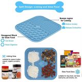 A012 Silicone Pet Sucker Likken Pad Anti-Choking Slow Food Bowl  Specificatie: Large (Blue)