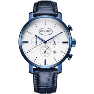 OCHSTIN 6066A Prominente-serie multifunctioneel quartz lichtgevend herenhorloge (blauw + blauw)