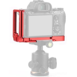 PULUZ 1/4 inch Vertical Shoot Quick Release L Plate Bracket Base Holder for Sony A9 (ILCE-9) / A7 III/ A7R III(Red)