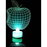 10 PCS Creative Christmas LED Licht Kleurrijk Knipperend 3D Night Light (Apple)