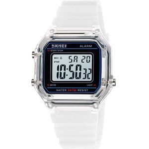 SKMEI 1698 50m waterdichte multifunctionele sport vierkante pin gesp lichtgevend digitaal horloge