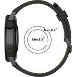 Voor Garmin Venu 2 plus 20 mm verticaal patroon tweekleurige siliconen horlogeband (wit+zwart)