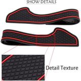 6 in 1 Car Water Cup Gate Slot Mats Silicon Anti-Slip Interior Door Pad voor Tesla Model S (Rood)