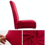 2 stks Simple Soft High Elastic Thicking Fluwelen Semi-interieurstoel Cover Hotel Chair Cover (Oranje)