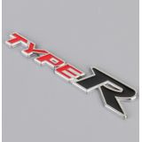 Auto TYPE-R Gepersonaliseerde decoratieve stickers van aluminiumlegering  afmeting: 15x3x0 4 cm (rood zwart)