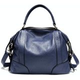 2P1006 Dames Single-Shoulder Leather Messenger Bag  Kleur: Royal Blue (s)
