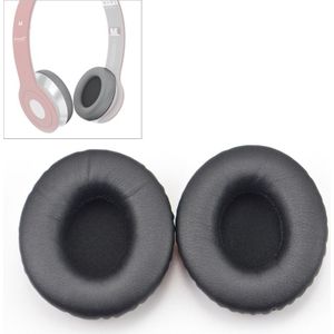 2 stuks voor beats solo HD/solo 1 0 hoofdtelefoon beschermende lederen cover spons earmuffs (zwart)
