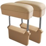 2 PCS Universal Car PU Leder verpakt armsteun Box Cushion Armsteun Box Mat met opbergdoos (Beige)