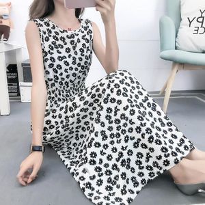 Mode gedrukte slanke vermagering jurk (kleur: 6 grootte: m)