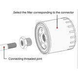 Auto olie filter adapters 1/2-28 schroefdraadverbindingen