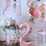 2 stuks 40 inch aluminium folie nummer ballonnen verjaardag bruiloft verlovingsfeest decor Kids bal Supplies (3-zilver)