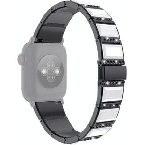 Xingyao-serie tweekleurige stalen band voor Apple Watch Series 6 & SE & 5 & 4 40mm / 3 & 2 & 1 38mm (Zwart+Wit)