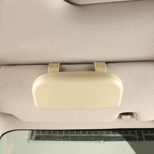 Multifunctionele Auto Glazen Doos Auto Sunshine Board Tickets Glazen Klem(Beige)