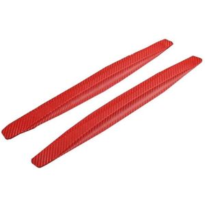 4 Pairs Car Front Rear Bumper Anti-Collision And Anti-Scratch Strips Body Scratch Decoration Stickers  Color: Red