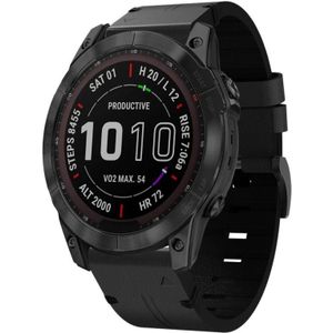 Voor Garmin Instinct 2X Solar lederen horlogeband met stalen gesp