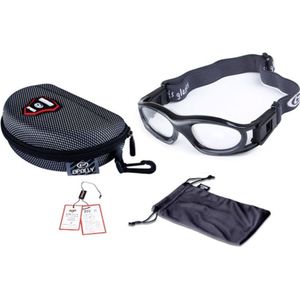 0860-01 beschermende sport bril basketbal veiligheidsbril voor kinderen met verstelbare Strap(Black)