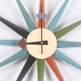 Eenvoudige moderne zon klok creatieve Home accessoires Wandklok (log kleur Pole)