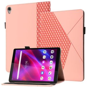 Voor Lenovo Tab M8 (3e Gen) Rhombus Skin Feel Flip Tablet Leren Case (Rose Gold)