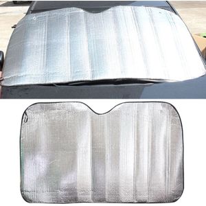 Zilveren aluminiumfolie zon schaduw auto voorruit Visor cover blok front venster zonnescherm UV Protect  grootte: 220 x 80cm