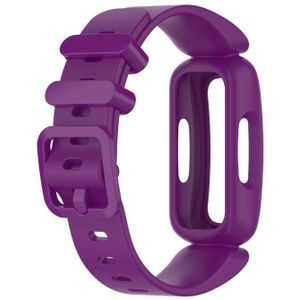 Voor Fitbit Inspire 2 Silicone Replacement Strap Watchband (paars)