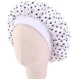 3 PCS K-14 Kinderen gedrukt Satin Nightcap verstelbare Stretch Hair Care Hat Shower Cap  Grootte: One Size (White Dots)
