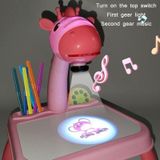 Kinderen Multifunctionele Projectie Schilderij Speelgoed Schrijfbord  WTHOUT Aquarel Pen  Stijl: Dinosaur Pink