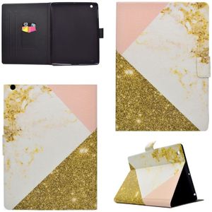 Voor iPad 5 / 6 Horizontale Flip Lederen case met Holder & Card Slot & Sleep / Wake-up Function(White Gold)