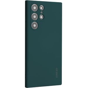 Voor Samsung Galaxy S22 Ultra 5G Enkay Liquid Silicone Soft Shockproof Phone Case (Dark Green)