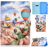 Voor Galaxy Tab A 8.0 (2019) T290 Painted Horizontal Flat Leather Case with Sleep Function & Card Slot & Buckle Anti-skid Strip & Bracket & Wallet(Balloon)
