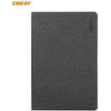 Voor Samsung Galaxy Tab S6 Lite P610 / P615 ENKAY ENK-8004 Grof doekpatroon PU Leder + TPU Smart Case met houder(Zwart)