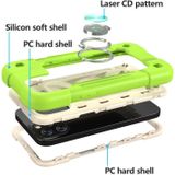 Schokbestendige siliconen + pc beschermhoes met dual-ring houder voor iPhone 12 mini (Guave)