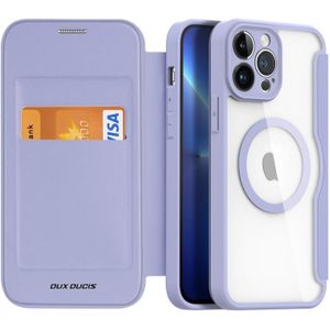 Voor iPhone 13 Pro Max DUX DUCIS Skin X Pro Series Magsafe PC + TPU lederen telefoonhoes