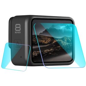Voor GoPro HERO8 lens + LCD-scherm gehard glas film (transparant)