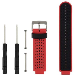 Tweekleurige siliconen sport polsband voor Garmin Forerunner 230/235/620/630/735XT (rood zwart)
