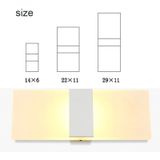 Rechte hoek zwart LED slaapkamer bed muur gangpad balkon muur lamp  grootte: 29  11cm (warm licht)