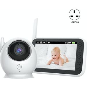 ABM100 4 3-inch draadloze videokleur nachtzicht babyfoon 360-graden bewakingscamera (UK-stekker)