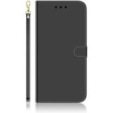 Voor LG Q60 Imitated Mirror Surface Horizontal Flip Leather Case met Holder & Card Slots & Wallet & Lanyard(Black)