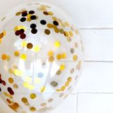 5 pc's 12 inch transparante gouden pailletten Confetti ballonnen  vakantie partij bruiloft decoratie Confetti ballonnen  willekeurige stijl-levering