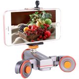 YELANGU L4 Camera 3-wiel Dolly II elektrische Track Slider 3-wiel Video katrol rollen Dolly auto met afstandsbediening voor DSLR / Home DV-camera's GoPro Smartphones Max belasting: 3kg